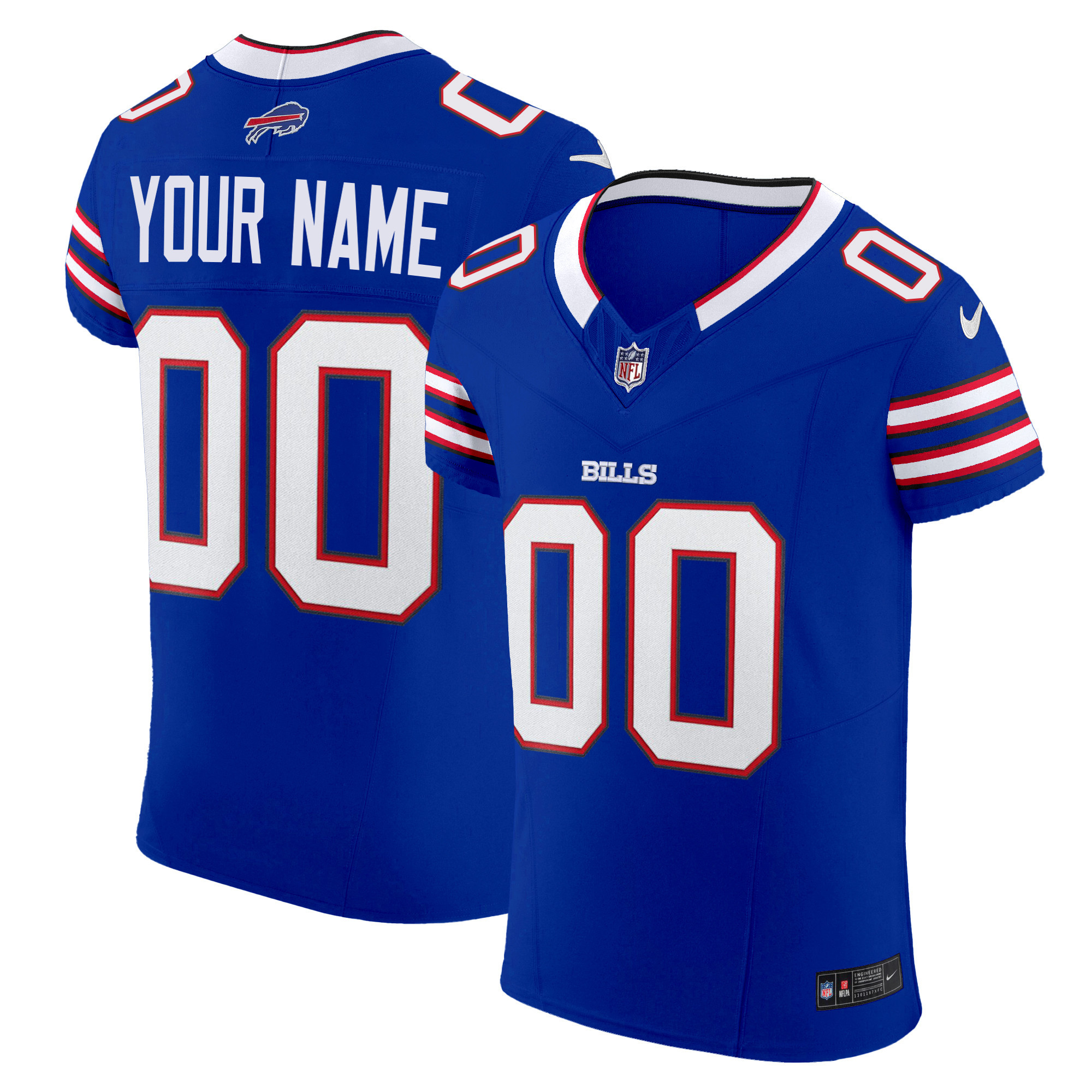 Buffalo Bills Vapor Elite Custom Royal Jersey - All Stitched 