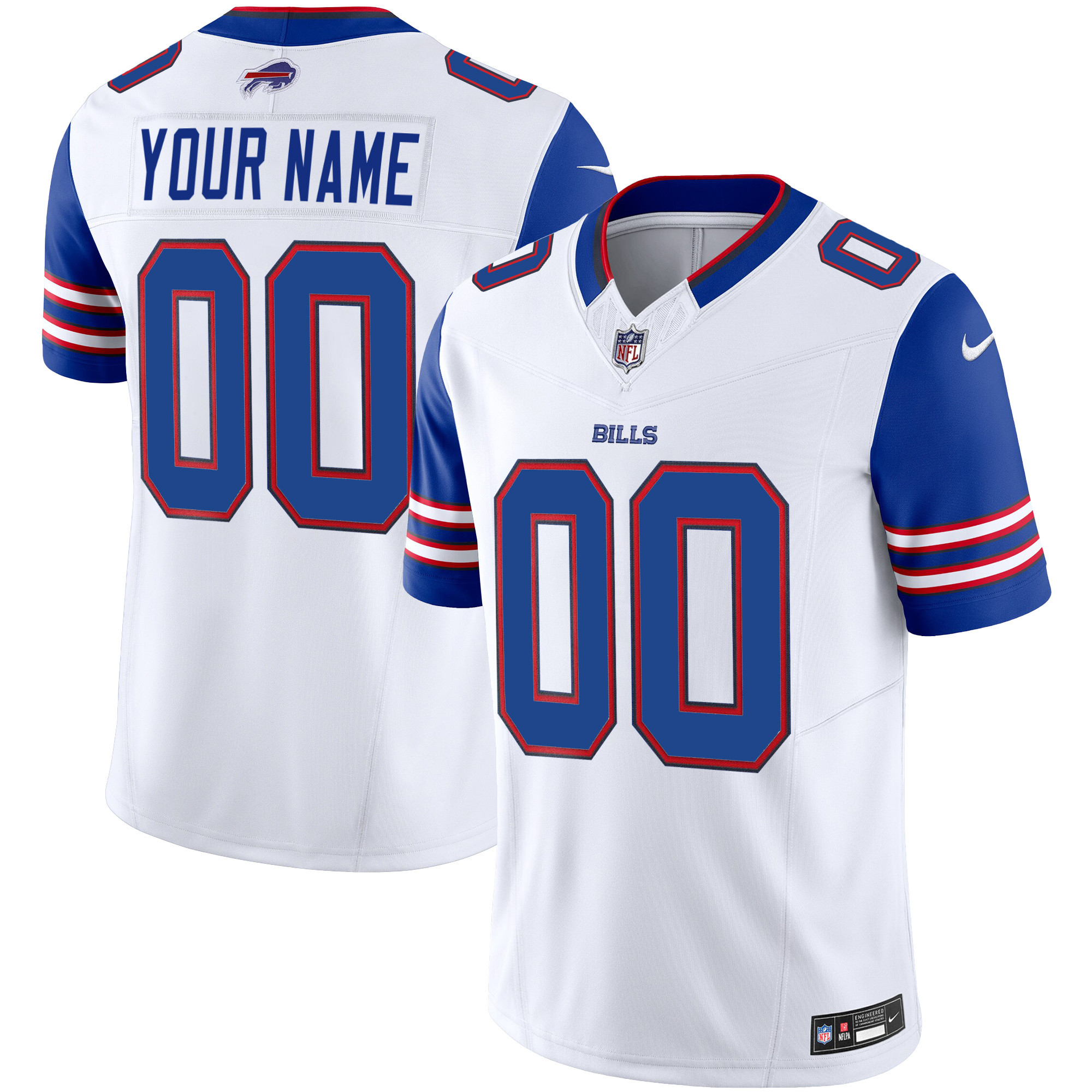 Buffalo Bills Vapor Limited Custom Royal Sleeves Jersey - All Stitched 