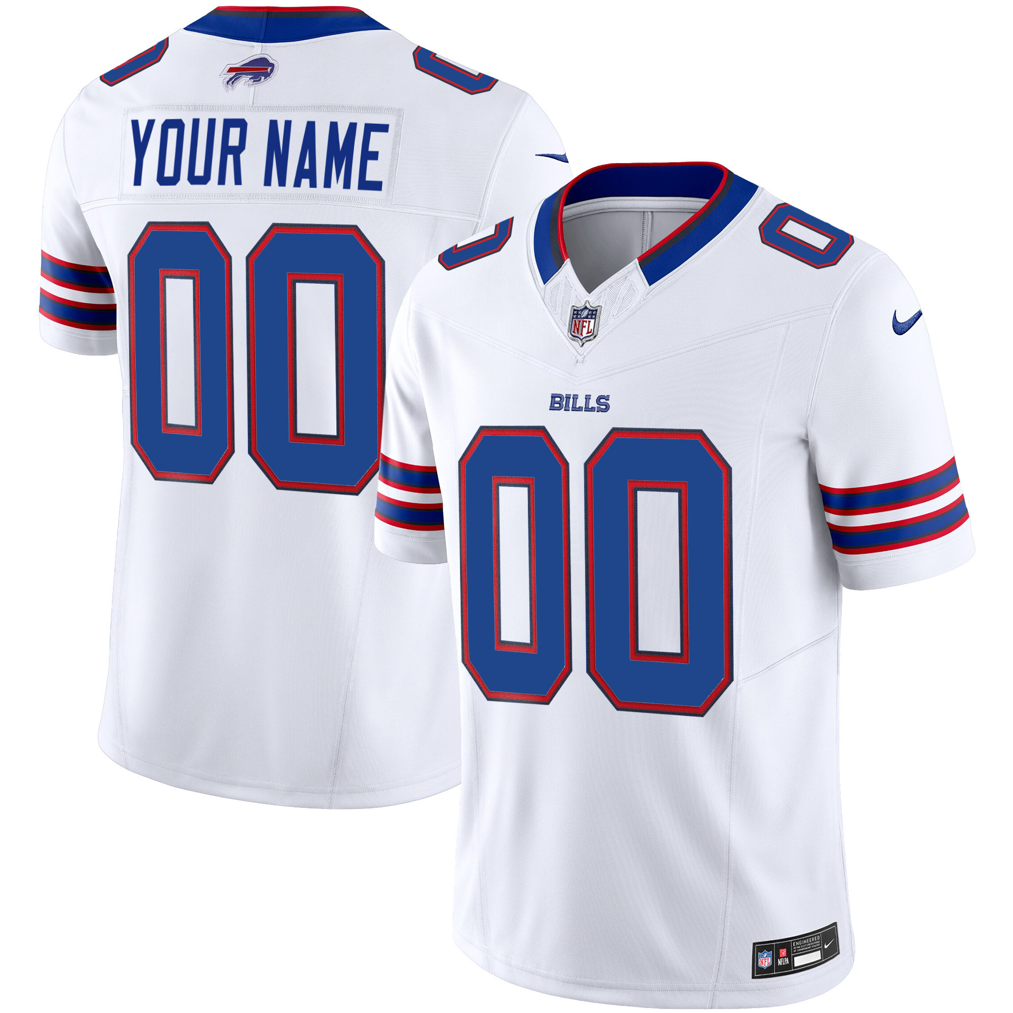 Buffalo Bills Vapor Limited Custom White Jersey - All Stitched 