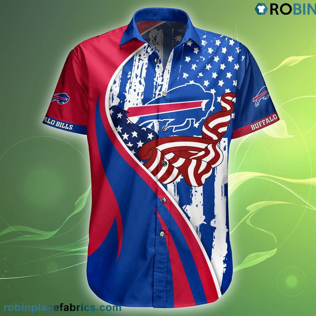 Buffalo Bills Vintage Us Flag Hawaiian Shirt