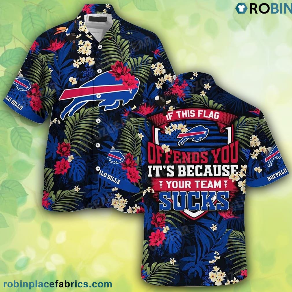 Buffalo Bills With Patterns If This Flag Offends You It is Because You Team Ucks Hawaiian Shirt