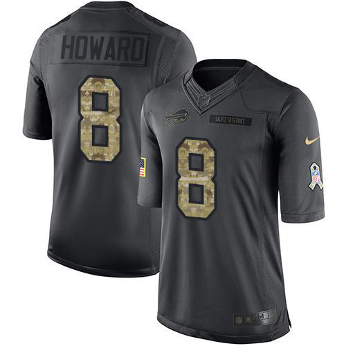 Buffalo Buffalo Bills #8 O. J. Howard Black Youth Stitched NFL 2016 Salute to Service Jersey Youth