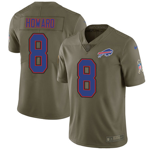Buffalo Buffalo Bills #8 O. J. Howard Olive Youth Stitched NFL 2017 Salute To Service Jersey Youth