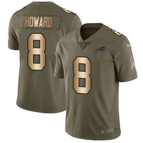 Buffalo Buffalo Bills #8 O. J. Howard Olive/Gold Youth Stitched NFL 2017 Salute To Service Jersey Youth