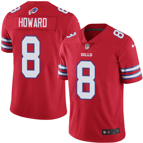 Buffalo Buffalo Bills #8 O. J. Howard Red Youth Stitched NFL Rush Jersey Youth