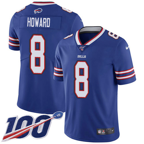Buffalo Buffalo Bills #8 O. J. Howard Royal Blue Team Color Youth Stitched NFL 100th Season Vapor Jersey Youth