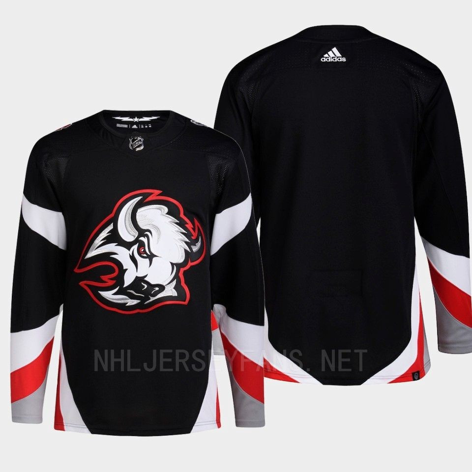 Buffalo Sabres 2022-23 Goathead Third Black Primegreen Stitched Jersey Men’s