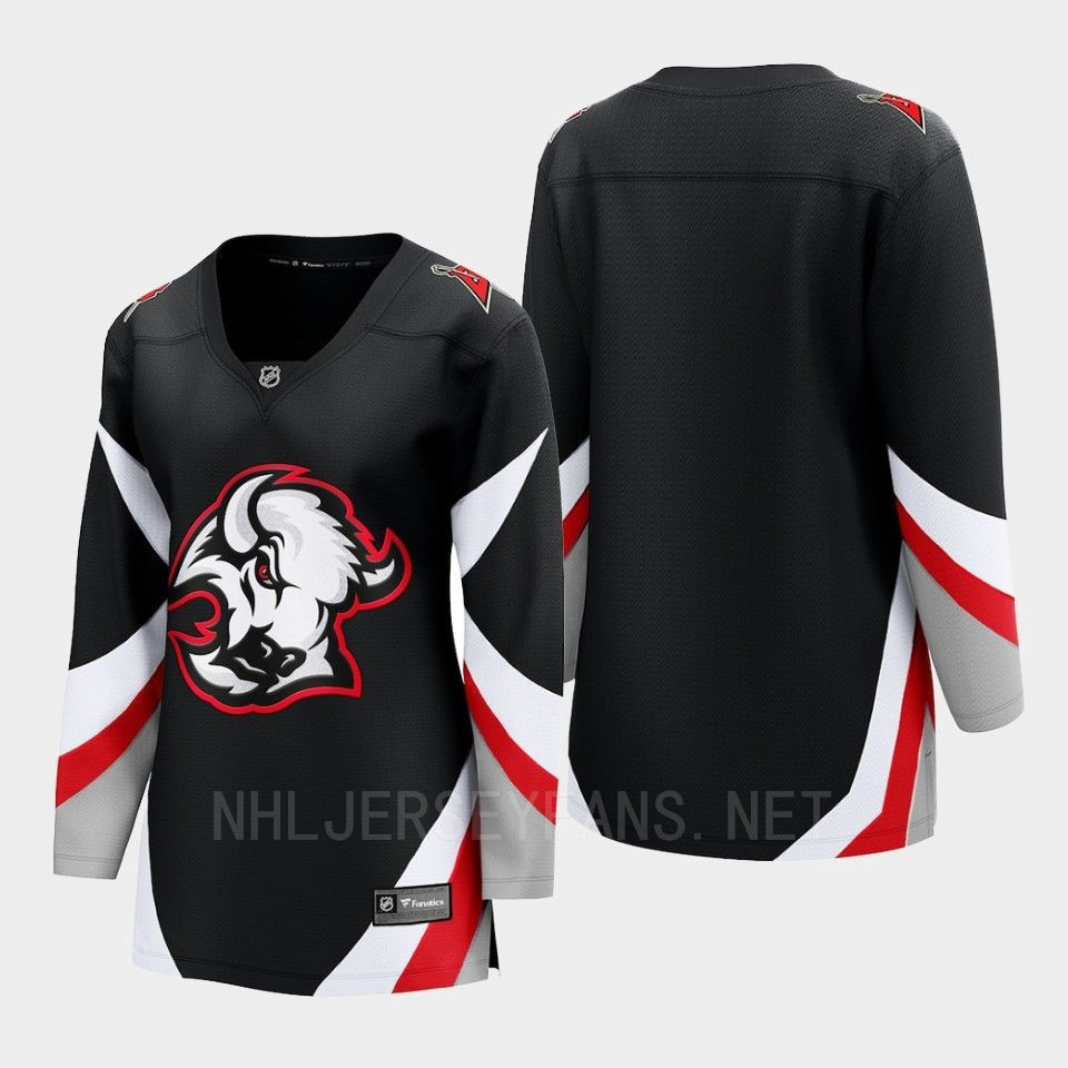 Buffalo Sabres 2022-23 Goathead Third Women Premier Breakaway Stitched Jersey Black