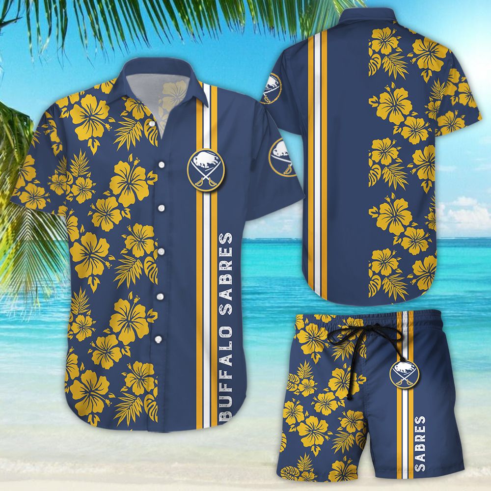 Buffalo Sabres Hawaii Floral Pattern Shirt Hawaiian Beach Shirt