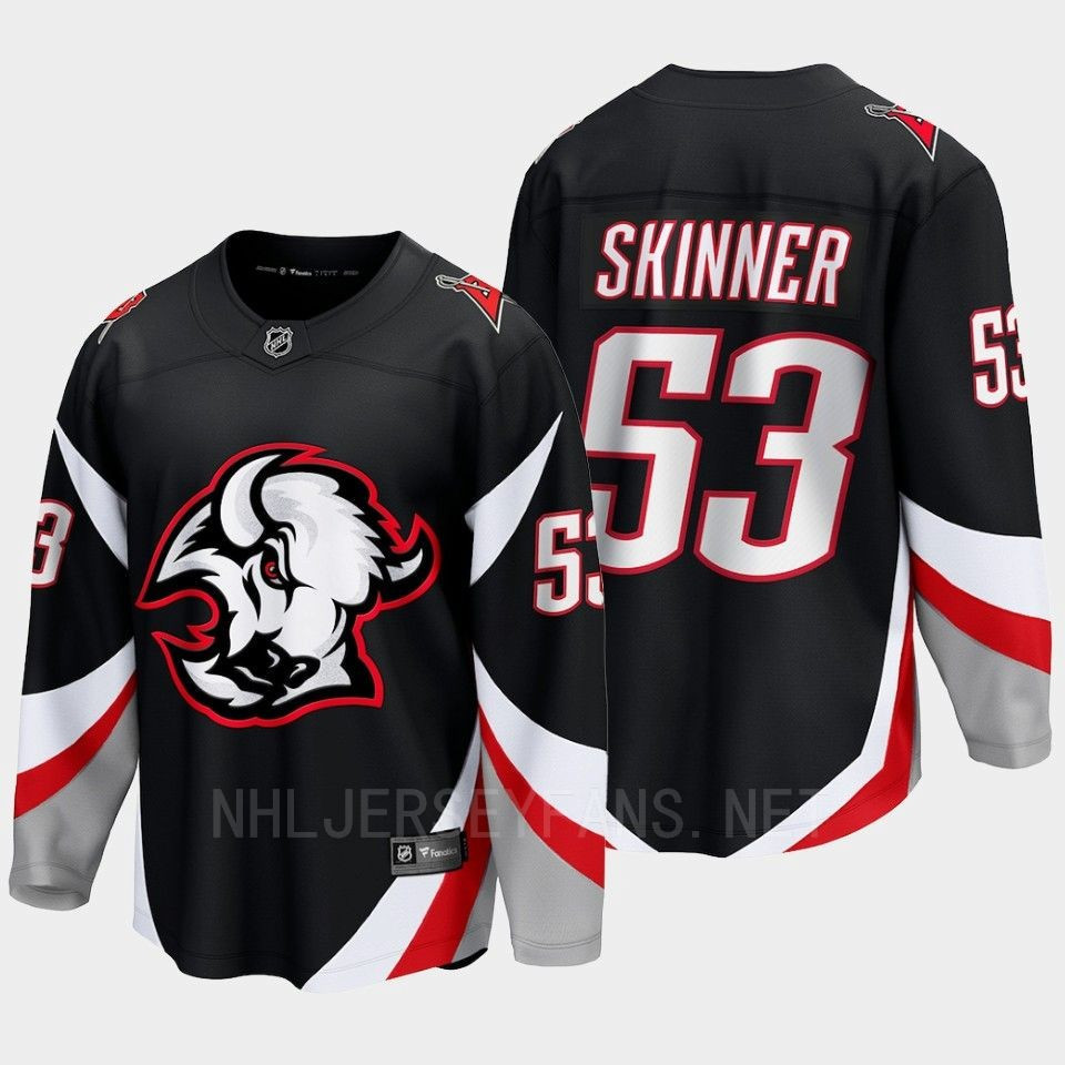 Buffalo Sabres Jeff Skinner 2022-23 Goathead Third Black 53 Stitched Jersey Premier