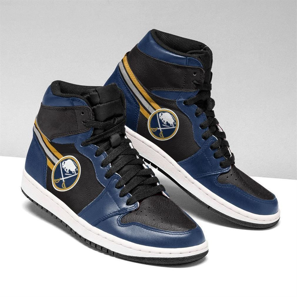 Buffalo Sabres NHL Fashion Sneakers Basketball Shoes Leather High Top Air Jordan Sneaker, Air Jordan Hightop