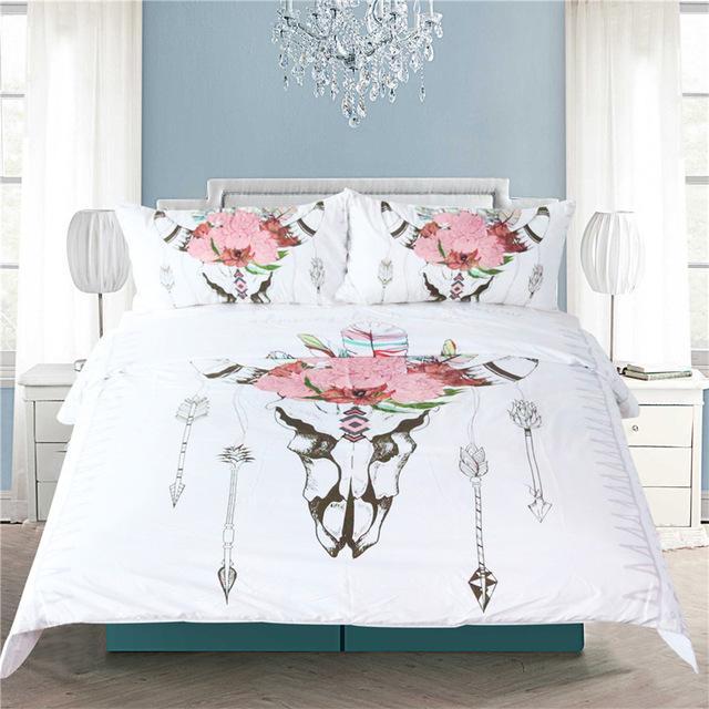 Bull Headkull3D Customized Duvet Cover Bedding Set