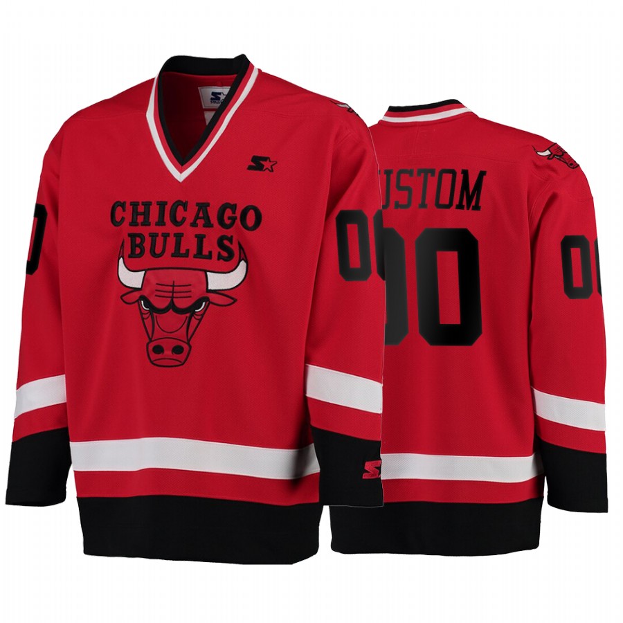 Bulls Custom #00 Hockey G-III Sports Jersey