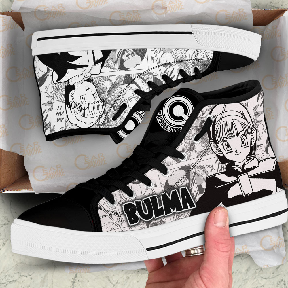 Bulma High Top Shoes Dragon Ball Custom Manga Sneakers