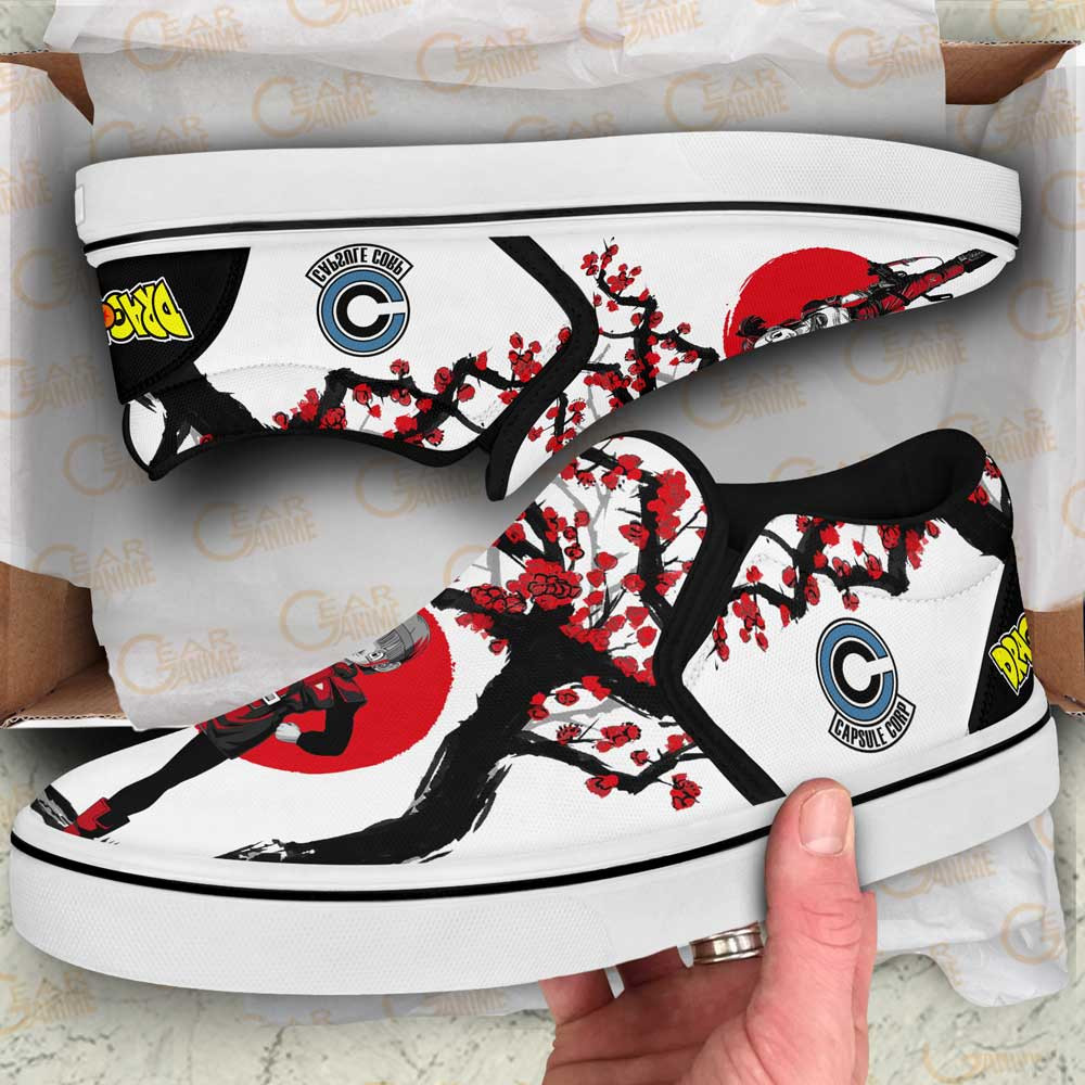 Bulma Slip-On Shoes Canvas Custom Anime Dragon Ball Shoes