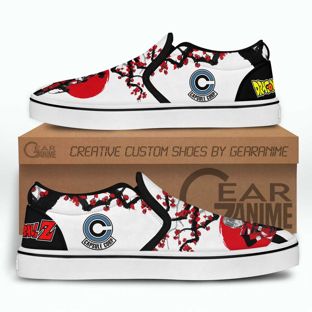 Bulma Slip-On Shoes Canvas Custom Anime Dragon Ball Shoes