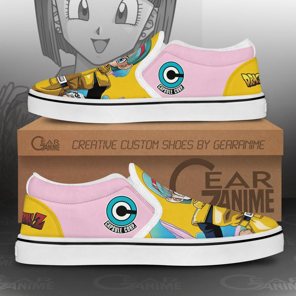Bulma Slip-On Shoes Canvas Dragon Ball Custom Anime Shoes