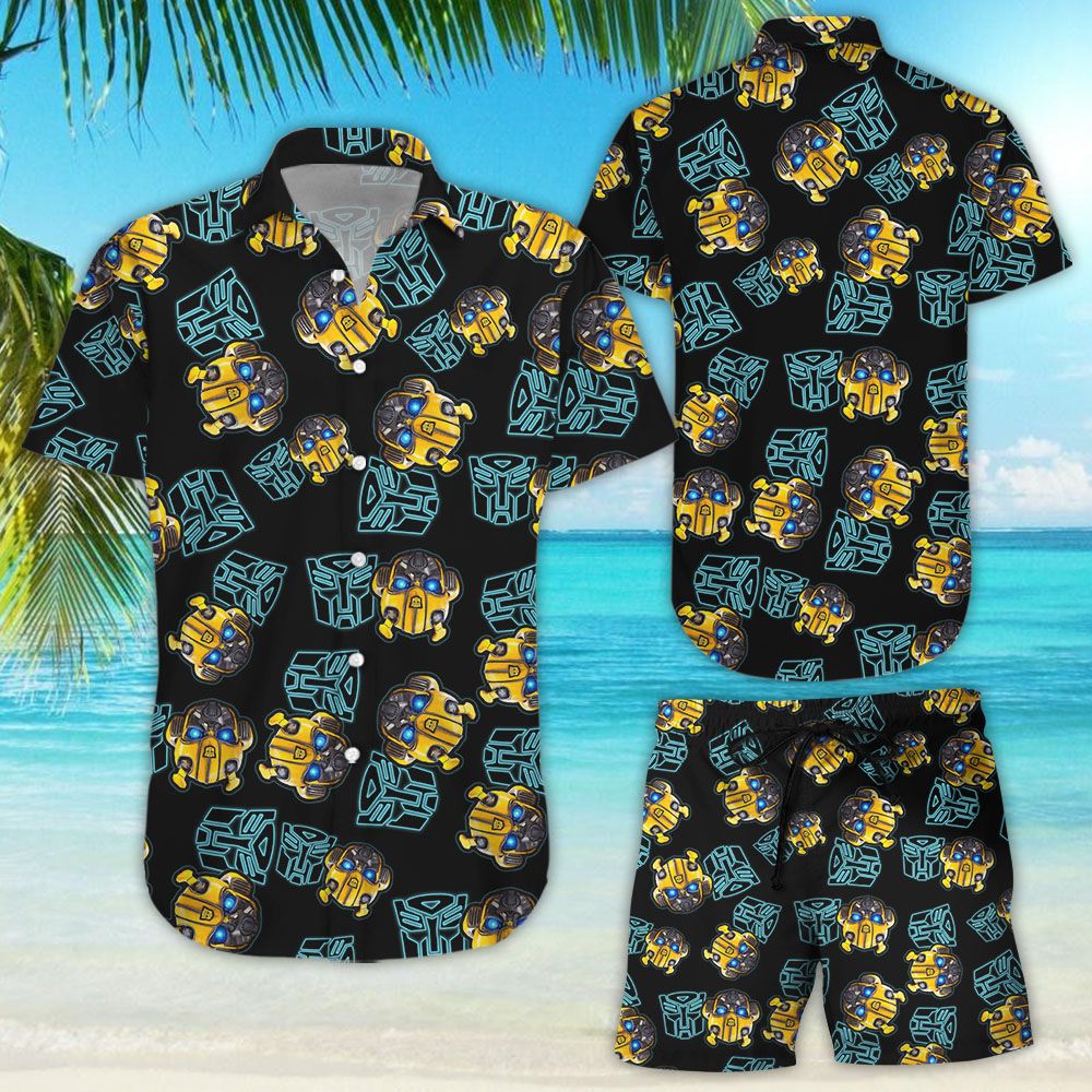 Bumblebee transformer Hawaiian shirt