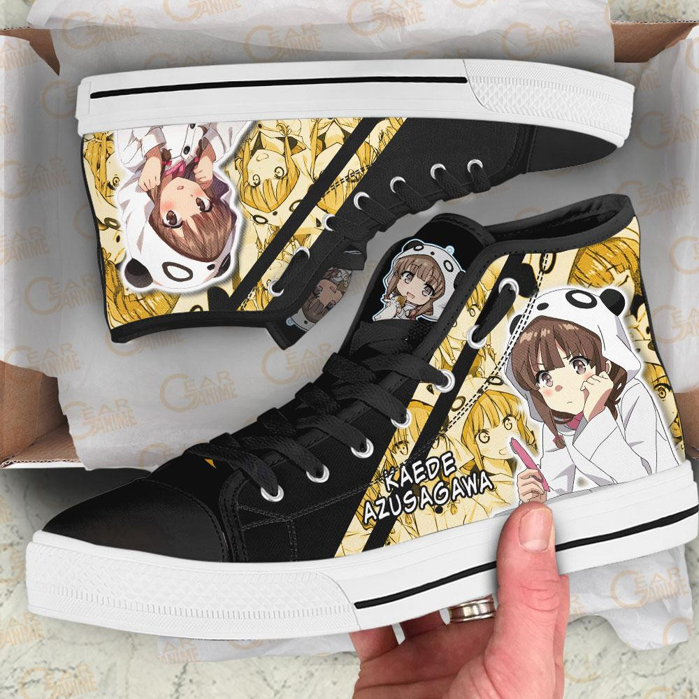 Bunny Girl Senpai Kaede Azusagawa High Top Shoes Custom Anime Sneakers