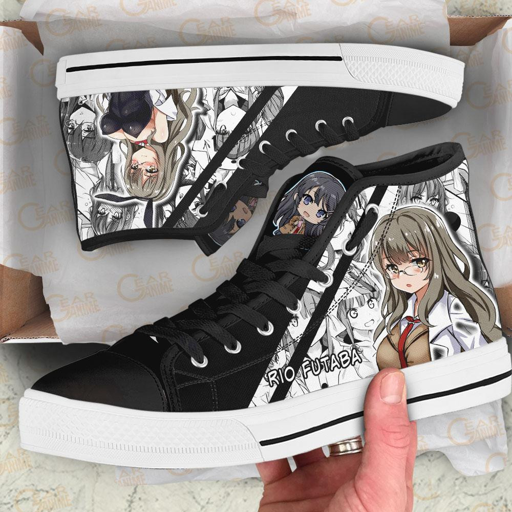 Bunny Girl Senpai Rio Futaba High Top Shoes Custom Anime Sneakers