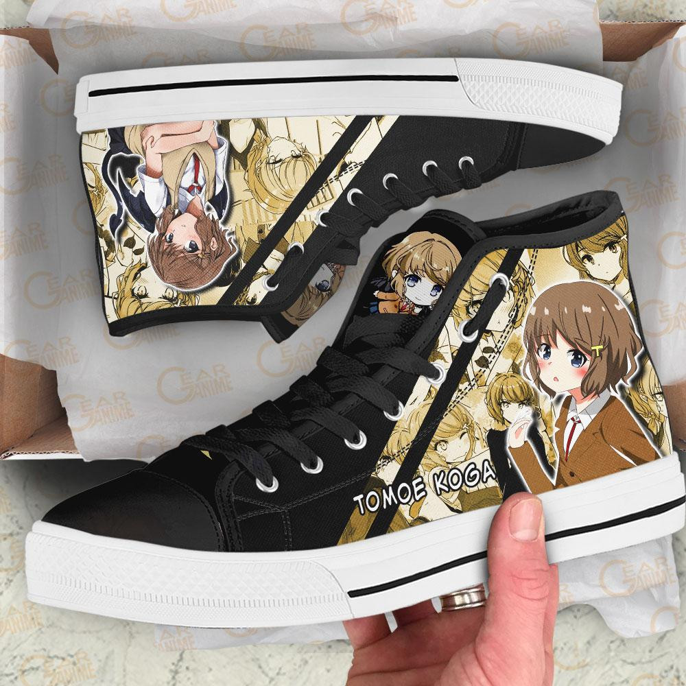 Bunny Girl Senpai Tomoe Koga High Top Shoes Custom Anime Sneakers