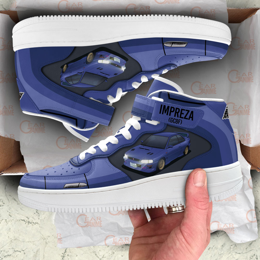 Bunta Fujiwara’s Impreza Car Sneakers Air Mid Custom Initial D Anime Shoes