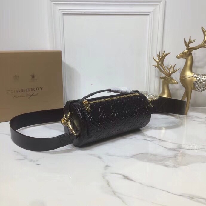Burberry Barrel Monogram Bag Black For Women, Women’s Bags 10in/27cm