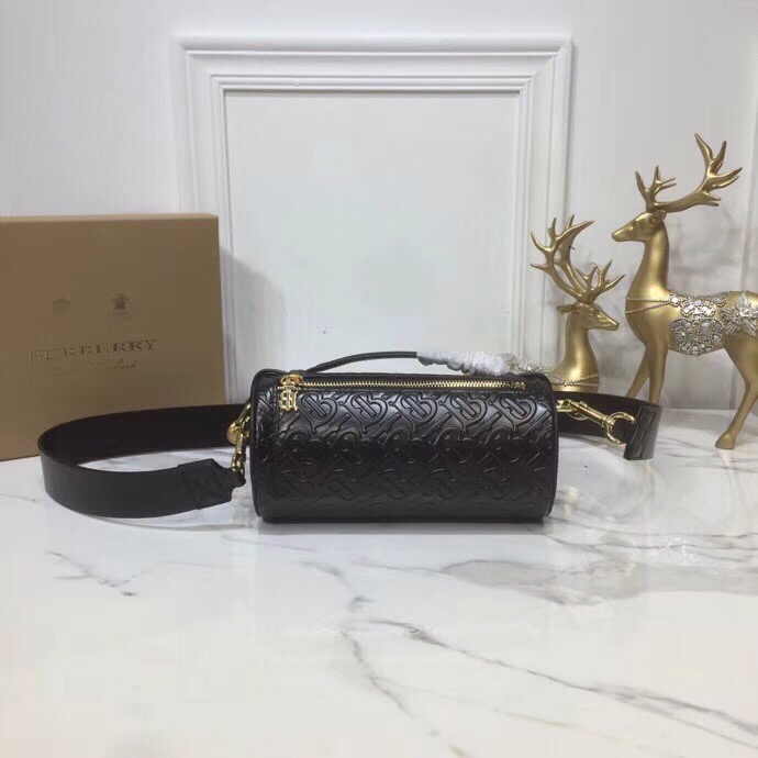 Burberry Barrel Monogram Bag Black For Women, Women’s Bags 10in/27cm