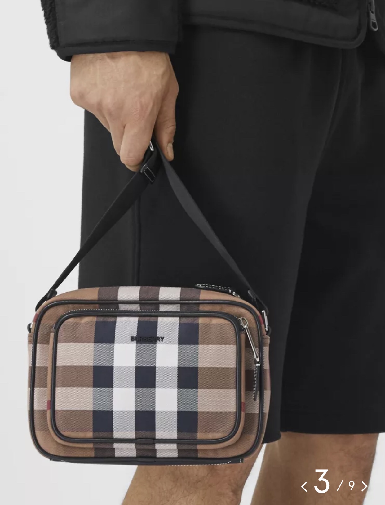 Burberry Check Crossbody Bag For Men, Men’s Bags 8.9in/22.5cm 80491451
