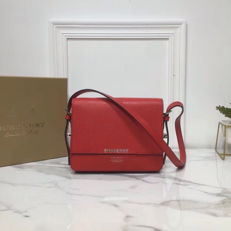 Burberry Grace Flap Bag Small Red For Women, Women’s Bags 7.5in/19cm