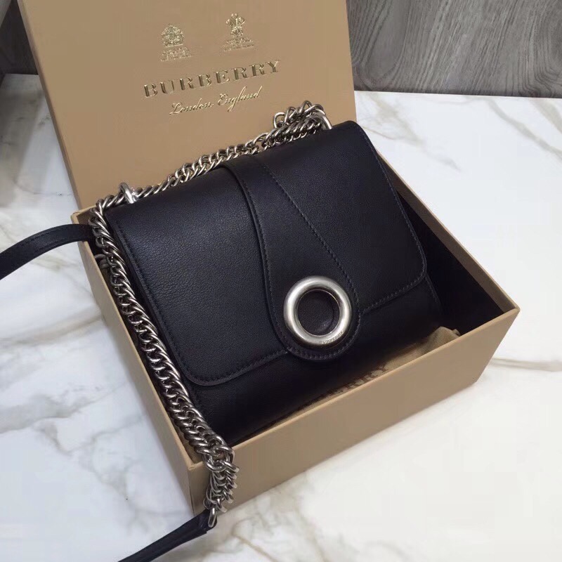 Burberry Grommet Detail Crossbody Bag Black For Women, Women’s Bags 7.1in/20cm