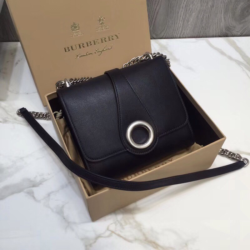 Burberry Grommet Detail Crossbody Bag Black For Women, Women’s Bags 7.1in/20cm