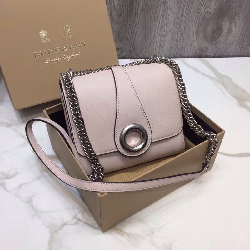 Burberry Grommet Detail Crossbody Bag Dark Light Pink For Women, Women’s Bags 7.1in/20cm