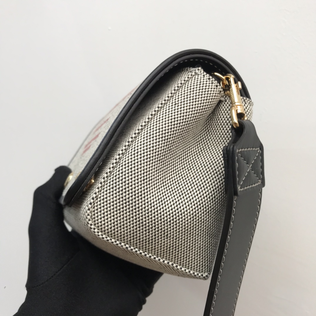 Burberry Horseferry Print Cotton Canvas Small Crossbody Bag For Women, Women’s Bags 7.1in/18cm