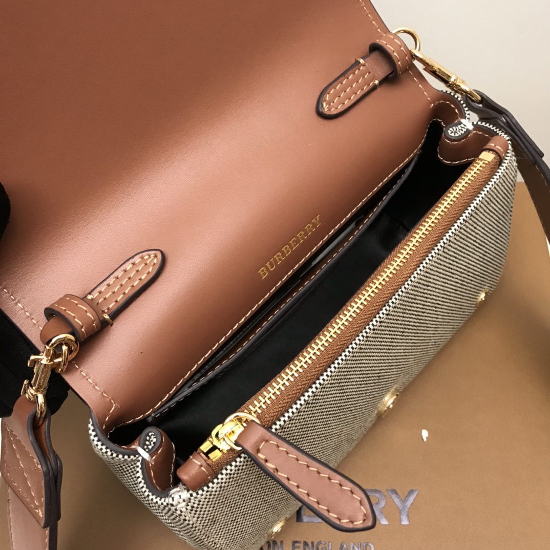 Burberry Horseferry Print Cotton Canvas Small Crossbody Bag For Women, Women’s Bags 7.1in/18cm 80398691