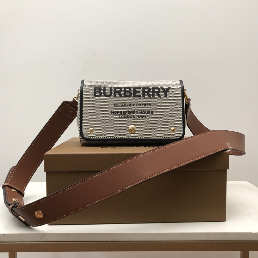 Burberry Horseferry Print Cotton Canvas Small Crossbody Bag For Women, Women’s Bags 7.1in/18cm 80398691