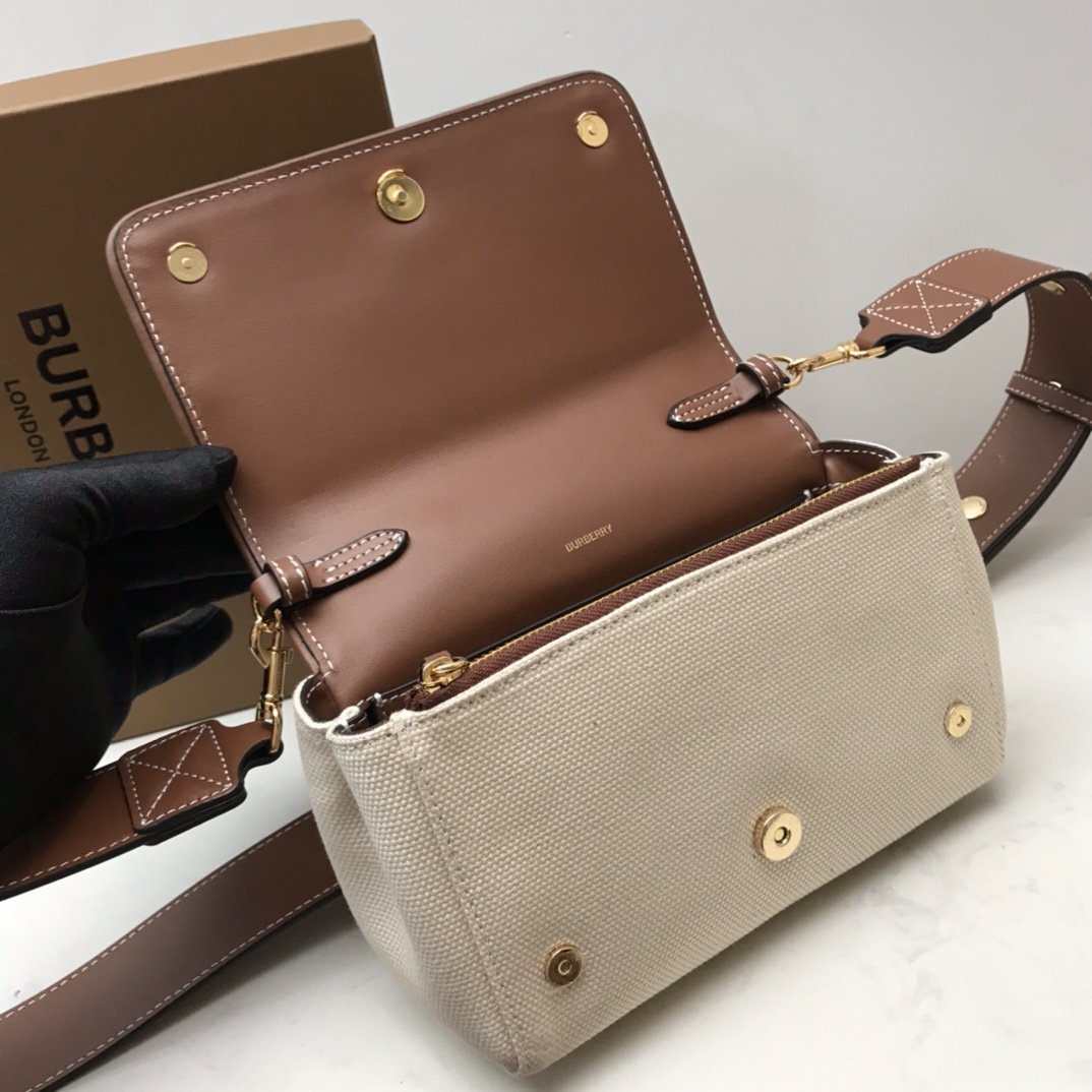 Burberry Horseferry Print Cotton Canvas Small Crossbody Bag For Women, Women’s Bags 7.1in/18cm 80518441