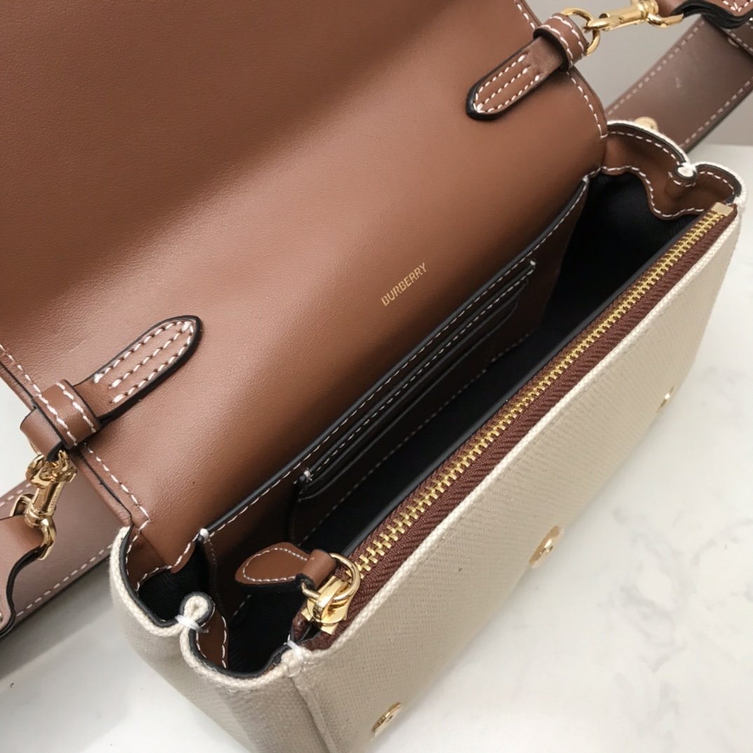 Burberry Horseferry Print Cotton Canvas Small Crossbody Bag For Women, Women’s Bags 7.1in/18cm 80518441