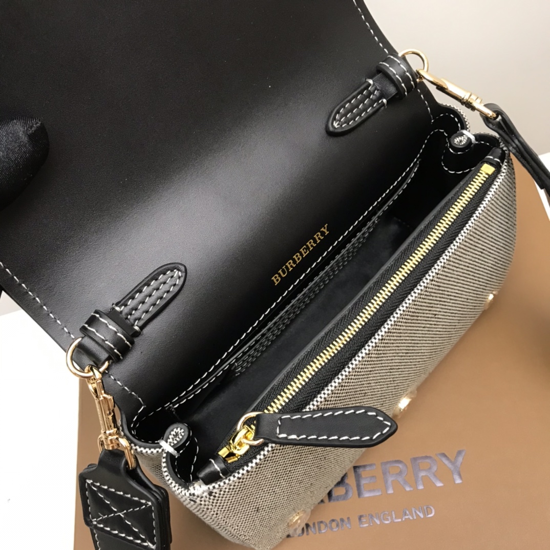 Burberry Horseferry Print Cotton Canvas Small Crossbody Bag For Women, Women’s Bags 7.1in/18cm