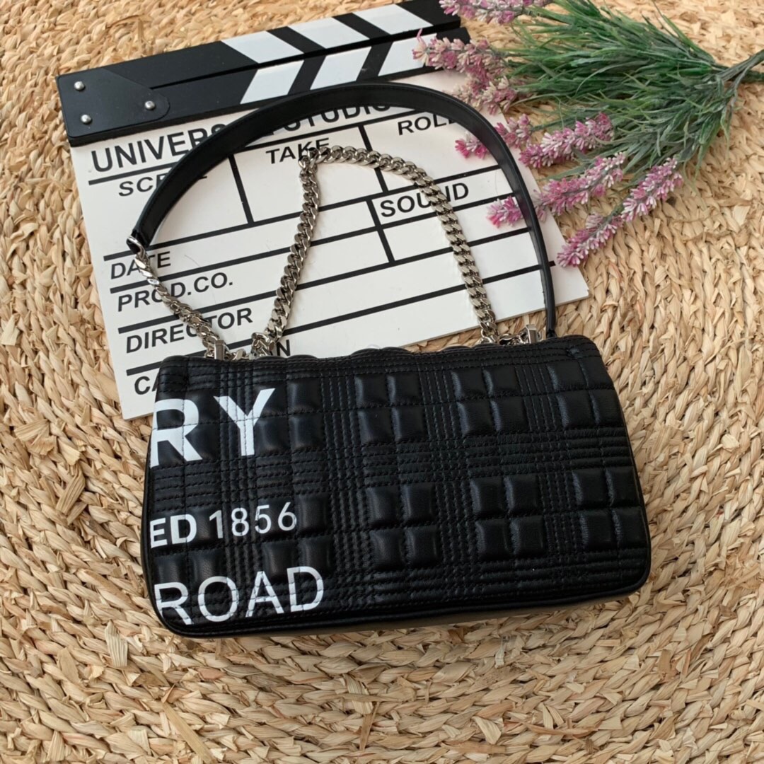 Burberry Horseferry Print Quilted Small Lola Bag Monogram Black For Women, Women’s Bags 9in/23cm 80216191