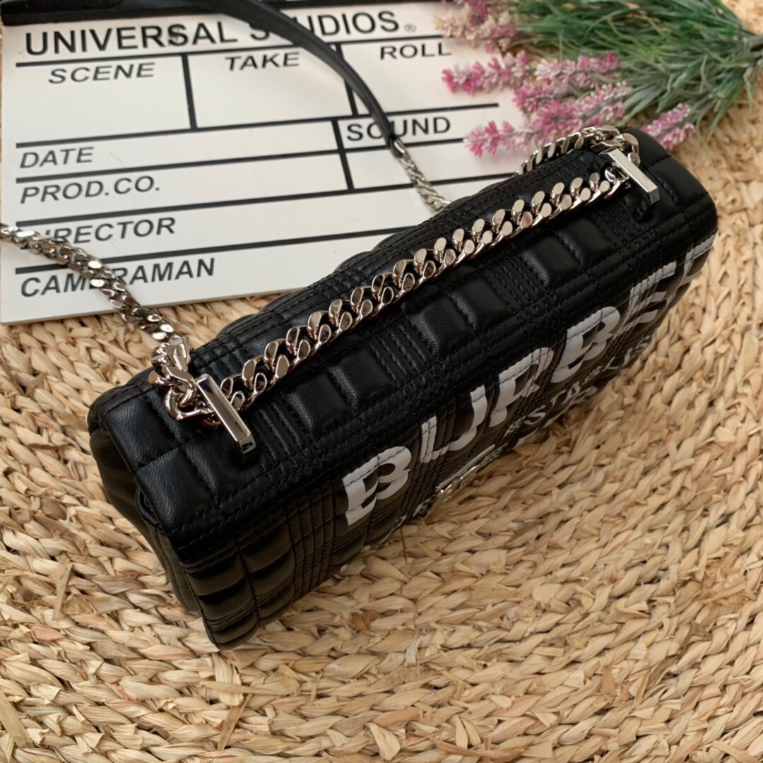 Burberry Horseferry Print Quilted Small Lola Bag Monogram Black For Women, Women’s Bags 9in/23cm 80216191