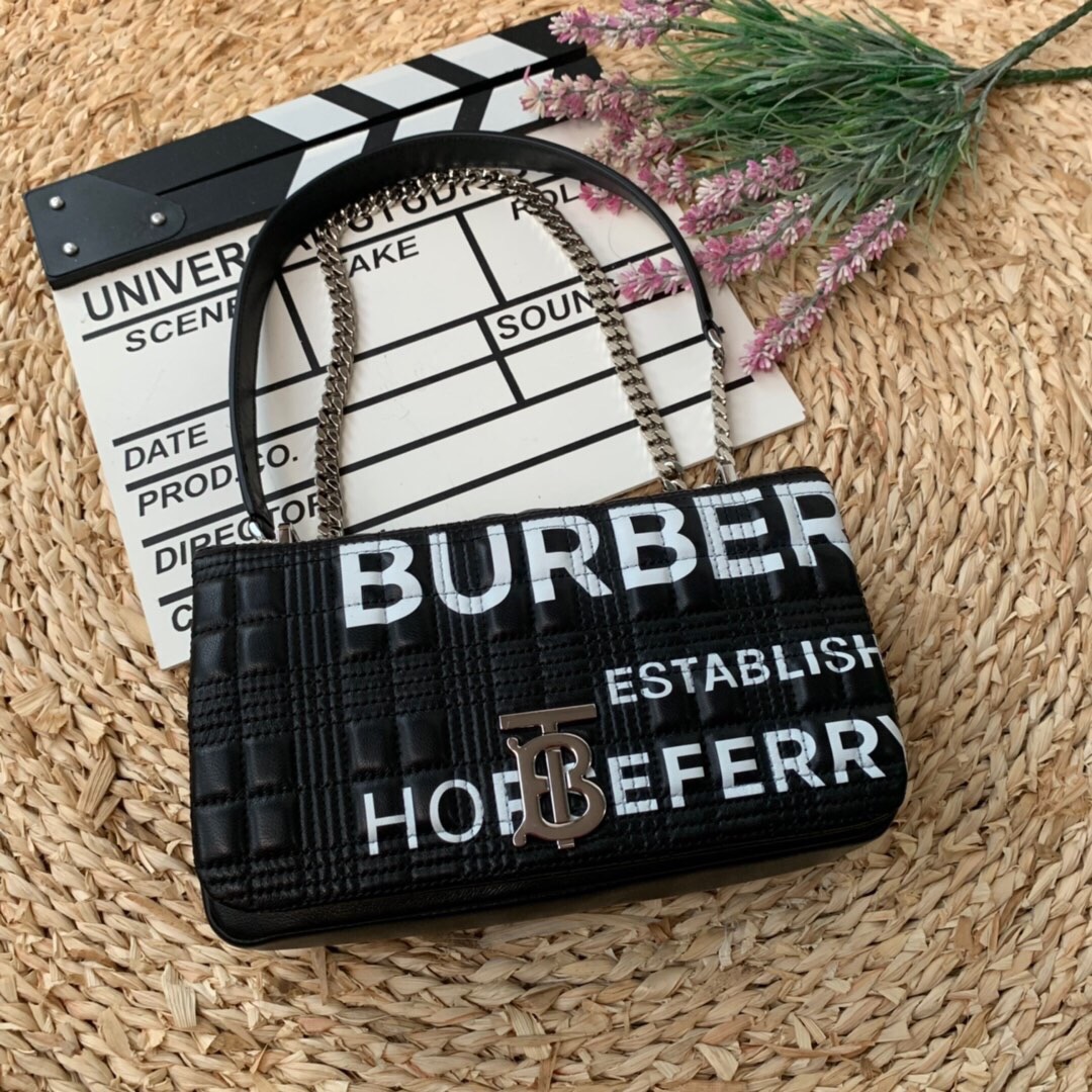 Burberry Horseferry Print Quilted Small Lola Bag Monogram Black For Women, Women’s Bags 9in/23cm 80216191