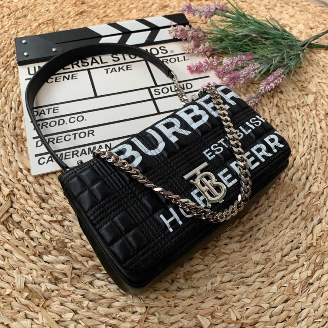 Burberry Horseferry Print Quilted Small Lola Bag Monogram Black For Women, Women’s Bags 9in/23cm 80216191