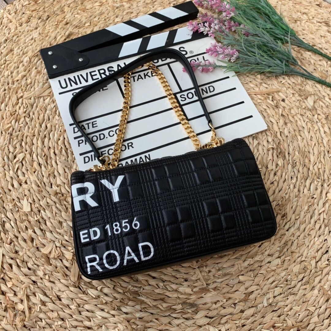 Burberry Horseferry Print Quilted Small Lola Bag Monogram Black For Women, Women’s Bags 9in/23cm