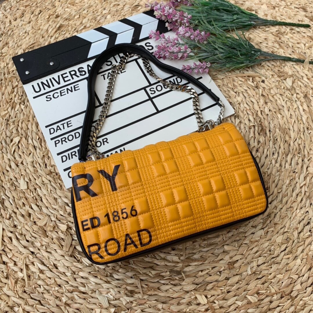Burberry Horseferry Print Quilted Small Lola Bag Monogram Orange For Women, Women’s Bags 9in/23cm