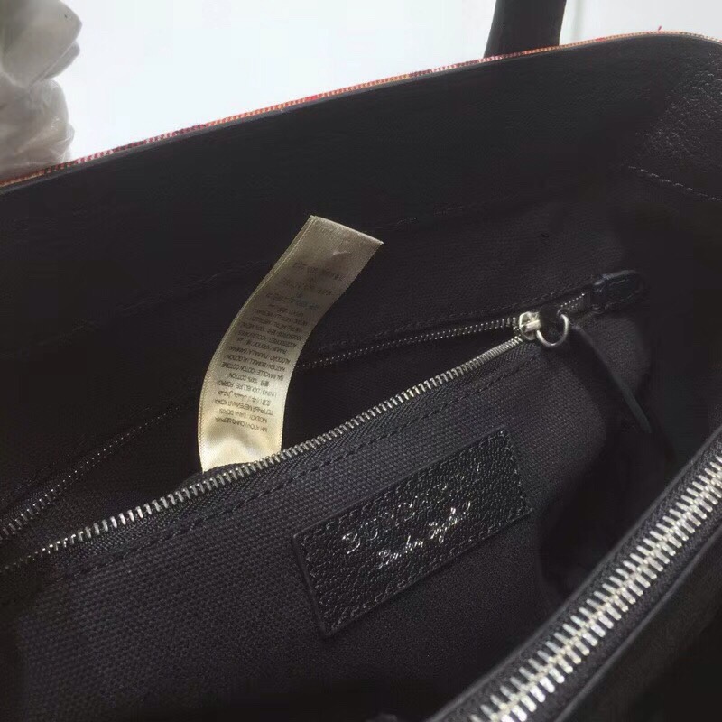 Burberry House Check Derby Medium Banner Purse Tote Black For Women, Women’s Bags 14in/35cm