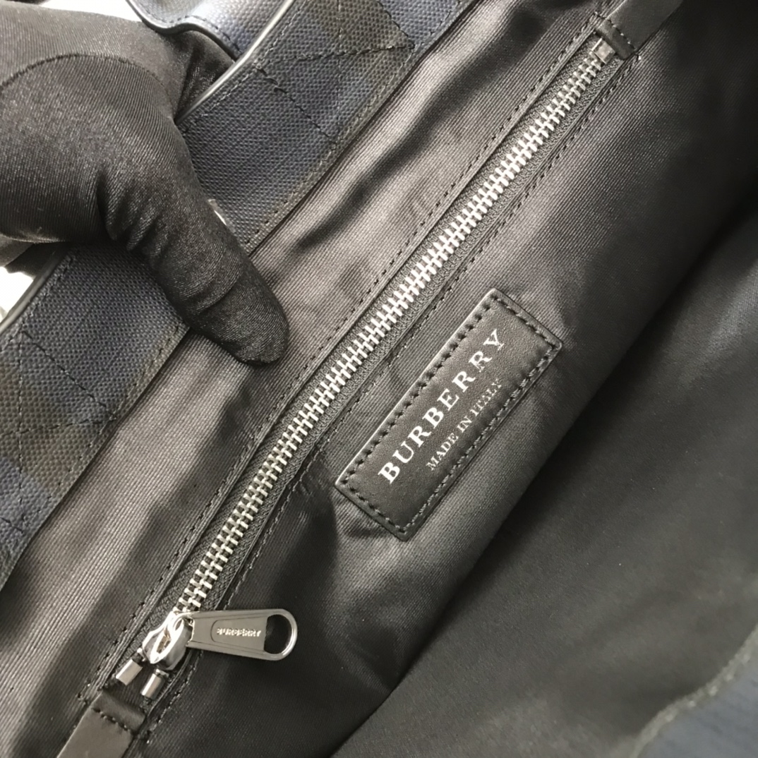 Burberry Logo Graphic Convertible Tote London Check Canvas Large For Men, Men’s Bags 15in/38cm