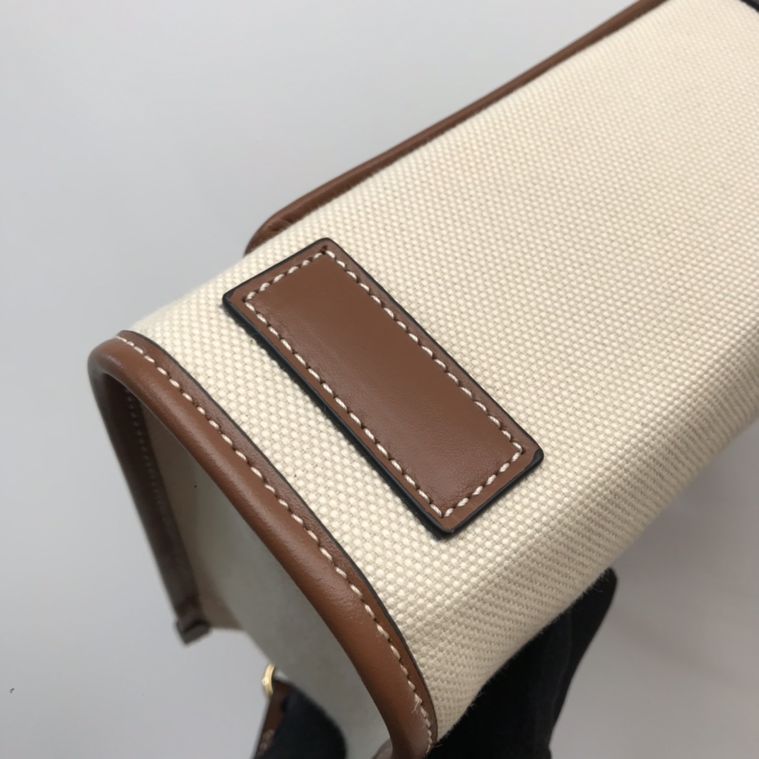 Burberry Mini Two-tone Canvas And Freya Tote For Women, Women’s Bags 9.1in/23cm 80441431