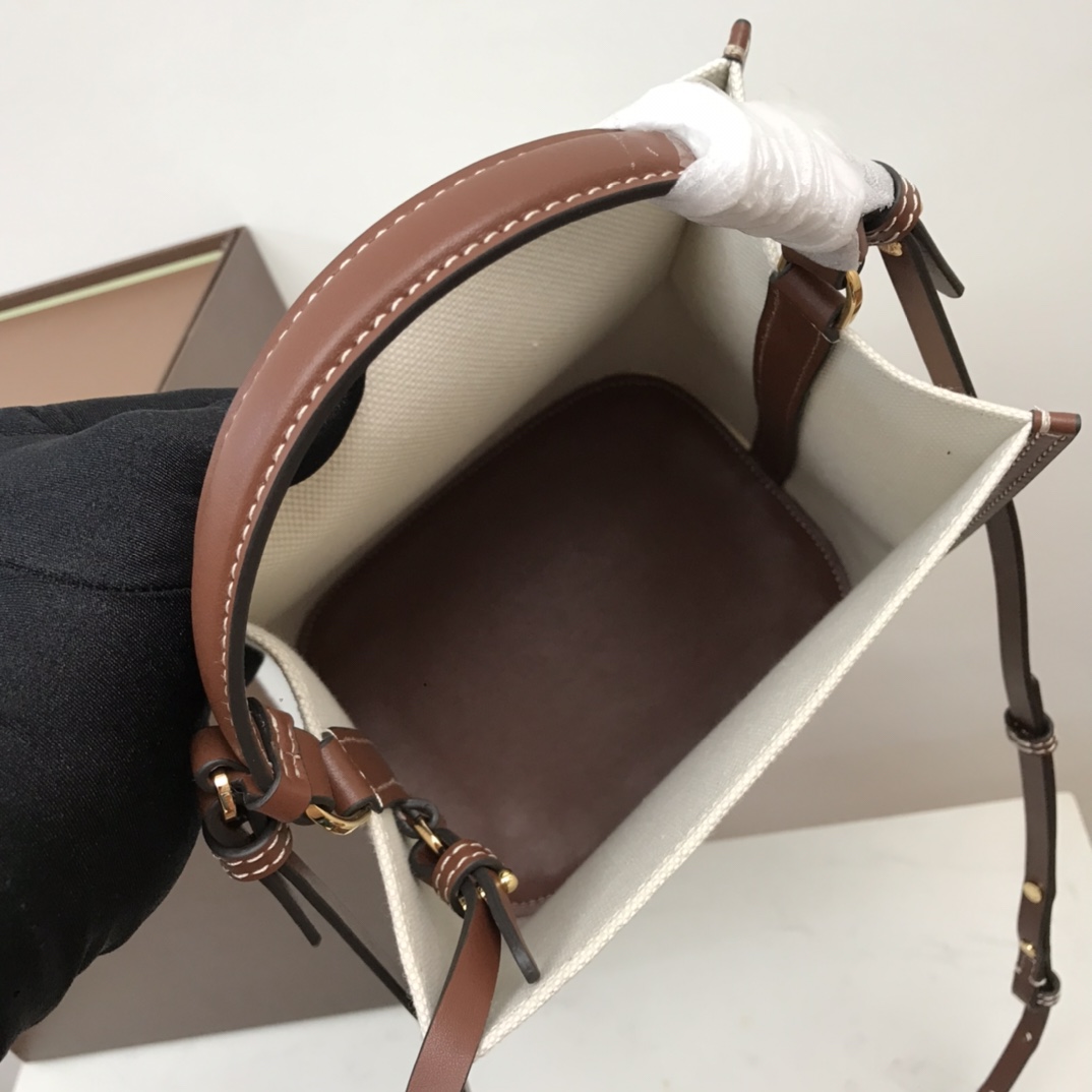 Burberry Peggy Small Canvas Bag Black For Women, Women’s Bags 9.8in/25cm