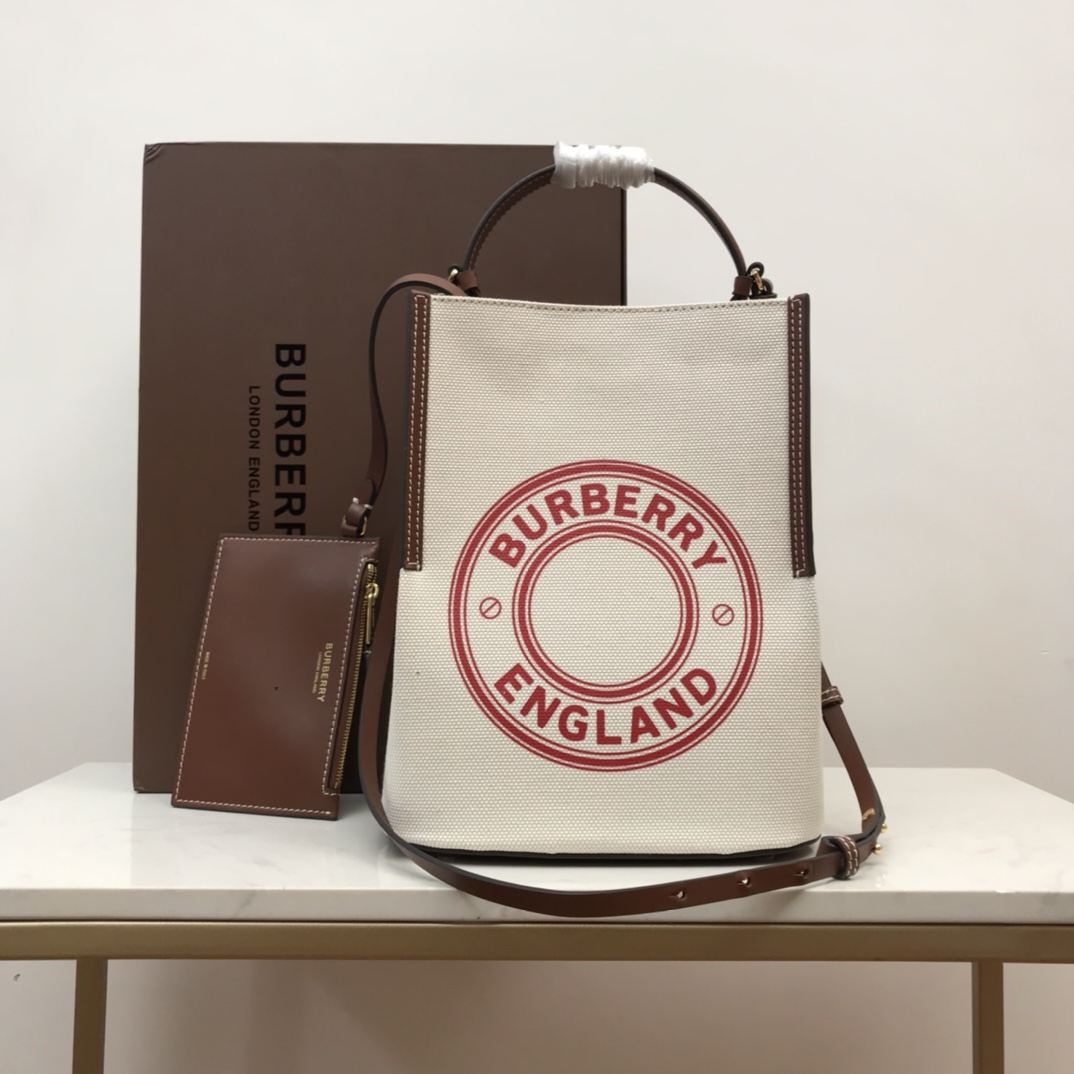 Burberry Peggy Small Canvas Bag Red For Women, Women’s Bags 9.8in/25cm